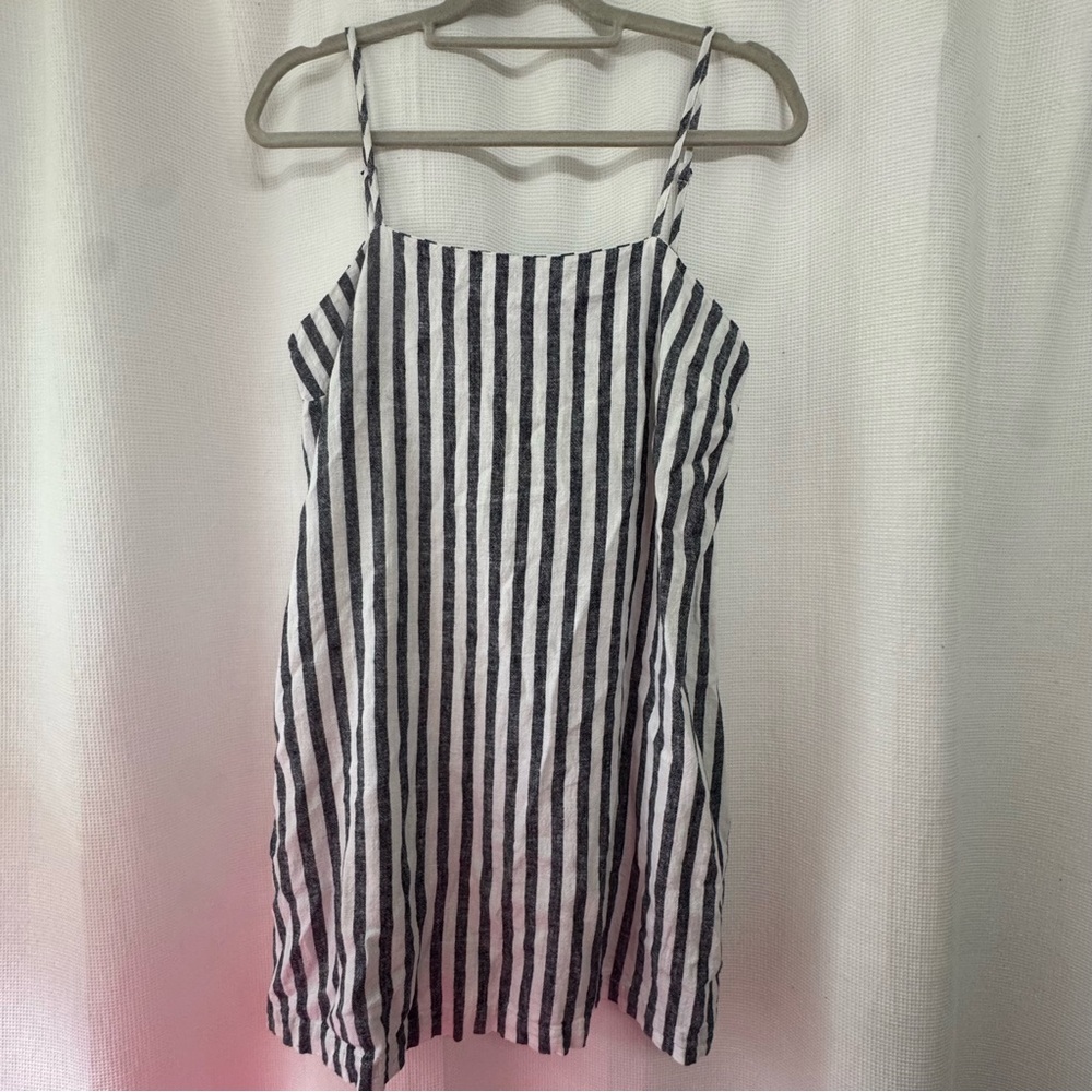A New Day Blue and White Striped Mini Dress